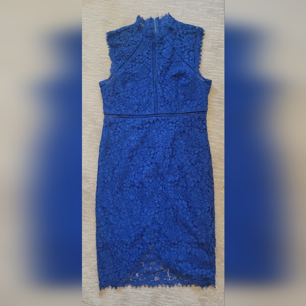 Bardot Blue Lace Dress